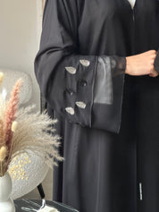 C 0953 Black Beaded Abaya