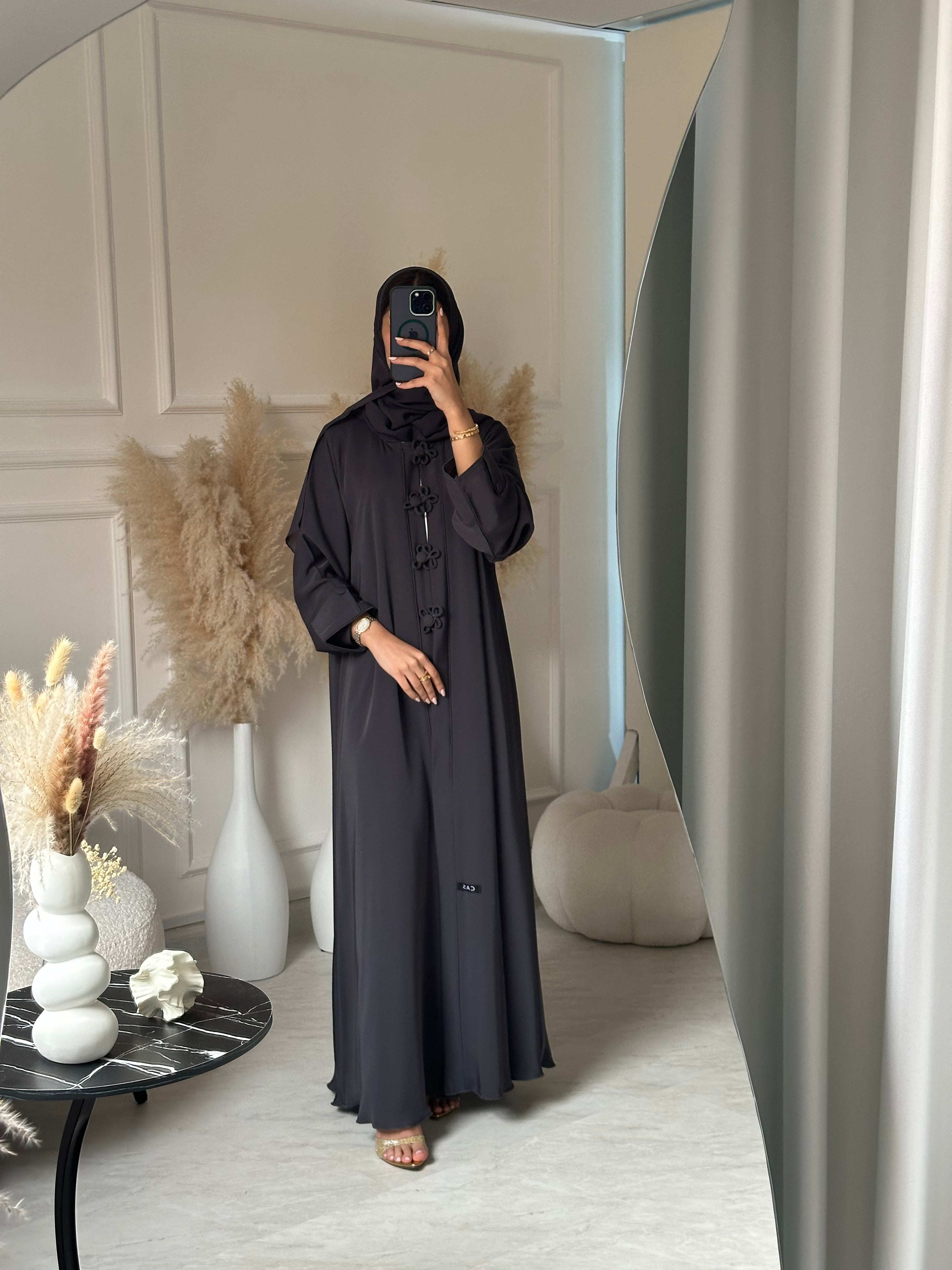 C 0957 Grey Abaya