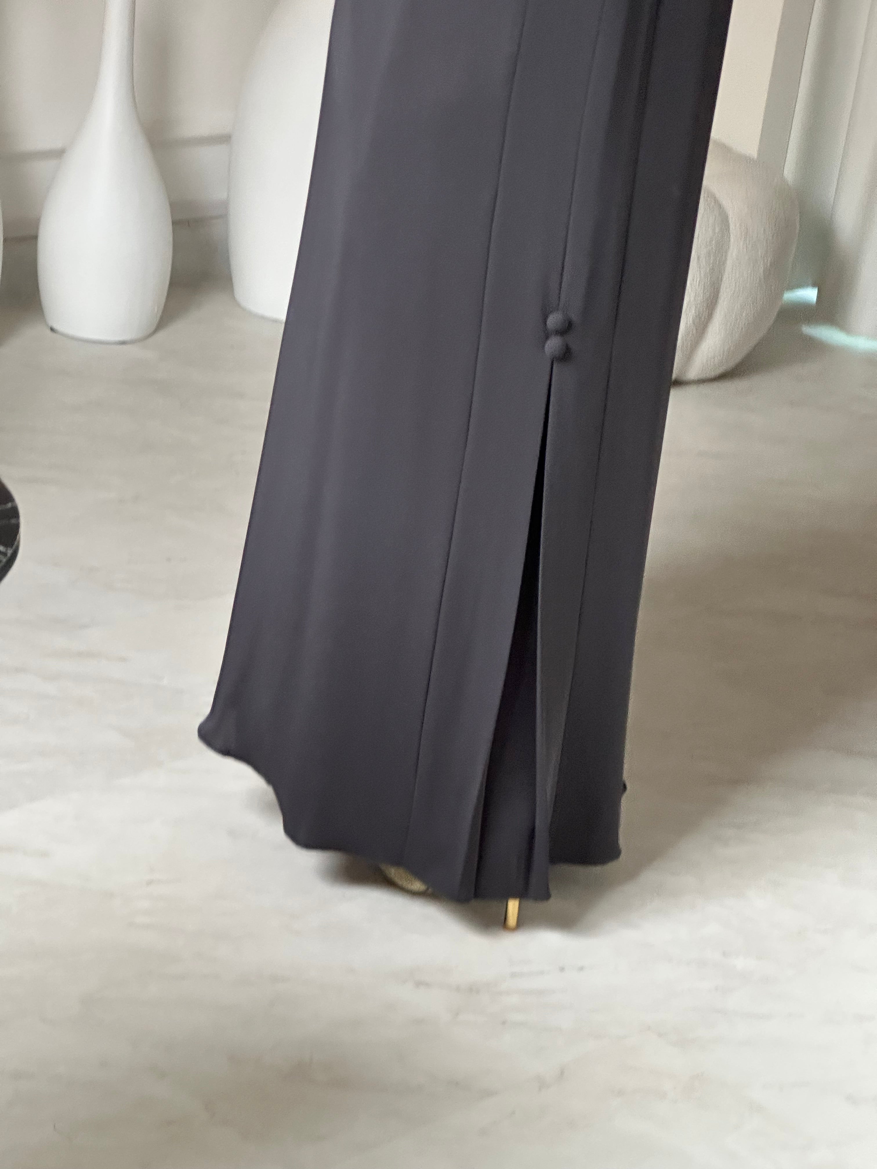 C 0957 Grey Abaya