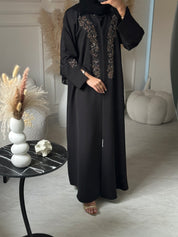C 0954 Black Beaded Abaya