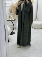 عباية مطبوعة باللون الأخضر C 1006-04