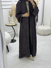 C 1006-03 Purple Printed Abaya