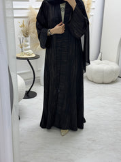 C 1006-02 Black Printed Abaya