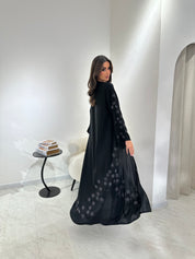 C 0960 Black Beaded Abaya