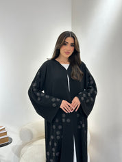 C 0960 Black Beaded Abaya