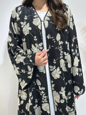 C 1399 Printed Black Abaya