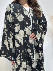 C 1399 Printed Black Abaya