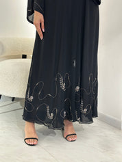 C RTW 0961 Black Beaded Abaya