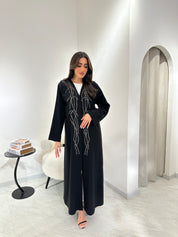 C 0962 Black Beaded Abaya