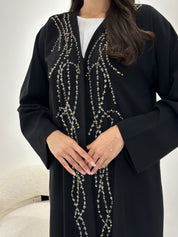 C 0962 Black Beaded Abaya