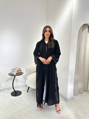 C 0963 Black Beaded Abaya