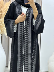 C 0453 Black Classic Lace Abaya