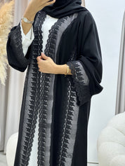 C 0453 Black Classic Lace Abaya