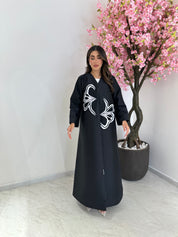 C 1241 Black Beaded Abaya