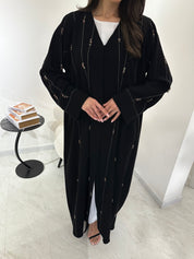 C 0965 Black Beaded Abaya