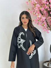 C 1241 Black Beaded Abaya
