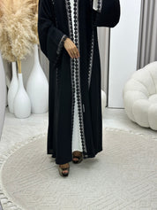 C 0459 Black Classic Lace Abaya