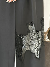 C 1242 Black Lace Abaya