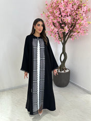 C 1243 Black Lace Abaya