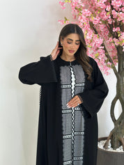 C 1243 Black Lace Abaya