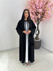 C 1243 Black Lace Abaya