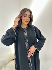 C 0968 Black Beaded Abaya