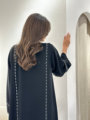 C 0969 Black Embroidered Abaya