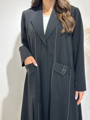 C 1386 Black Coat Abaya