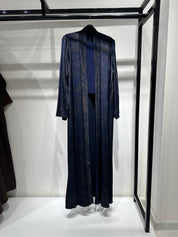 C 1414-02 Midnight Blue Printed Abaya