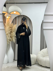 C 0463 Black Classic Lace Abaya