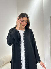 C 0970 Black Lace Abaya