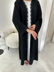 C 0970 Black Lace Abaya