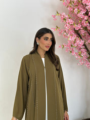 C 1237 Golden Beaded Abaya