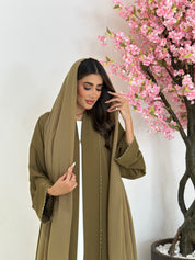 C 1237 Golden Beaded Abaya