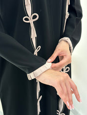 C RTW 0973 Black Bow Abaya