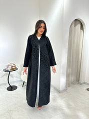 C 0974 Black Beaded Abaya