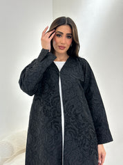 C 0974 Black Beaded Abaya