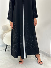 C 0975 Black Beaded Abaya