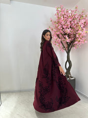 C 1234 Maroon Abaya