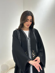 C 0977 Black Lace Abaya
