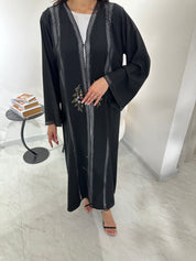 C 0977 Black Lace Abaya