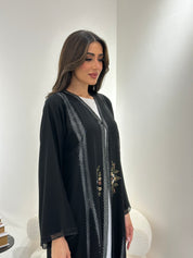 C 0977 Black Lace Abaya