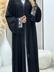 C 0473 Black Classic Lace Abaya