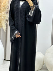 C 0473 Black Classic Lace Abaya