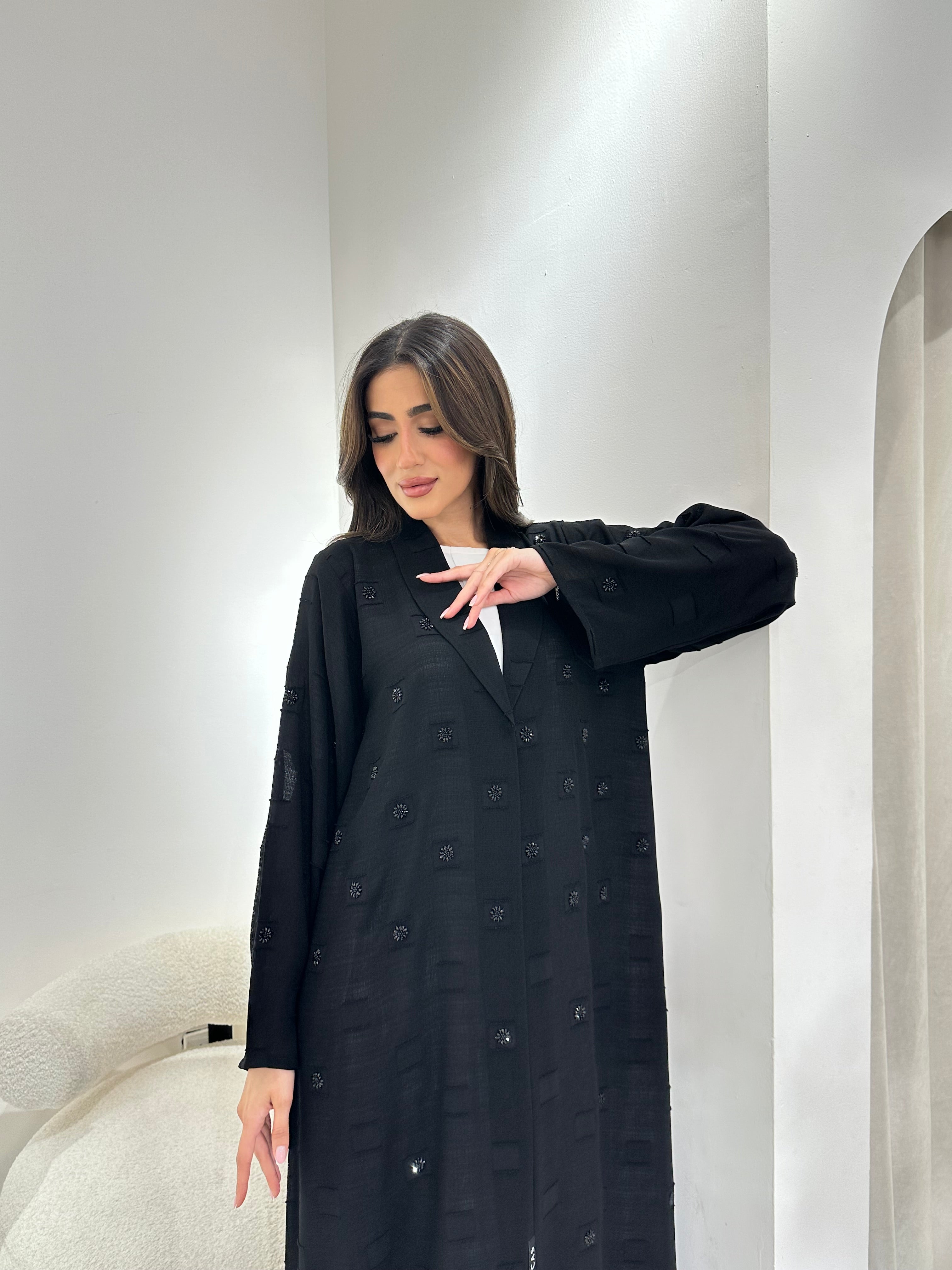 C 0978 Black Coat Abaya