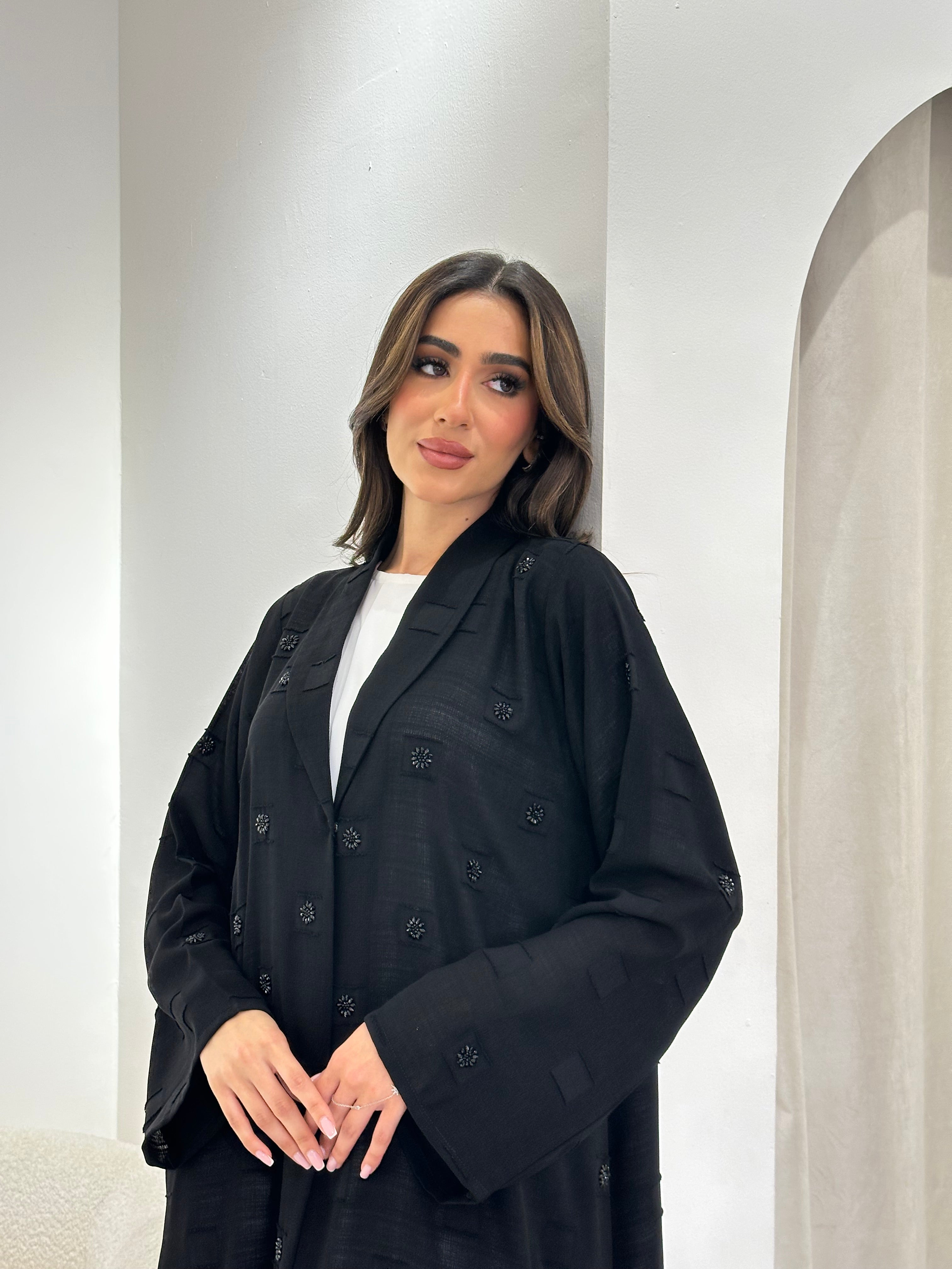 C 0978 Black Coat Abaya