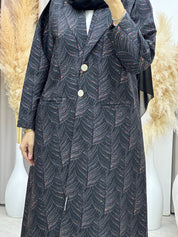 C 0004 - 02 Fluorescent Black Eid Abaya