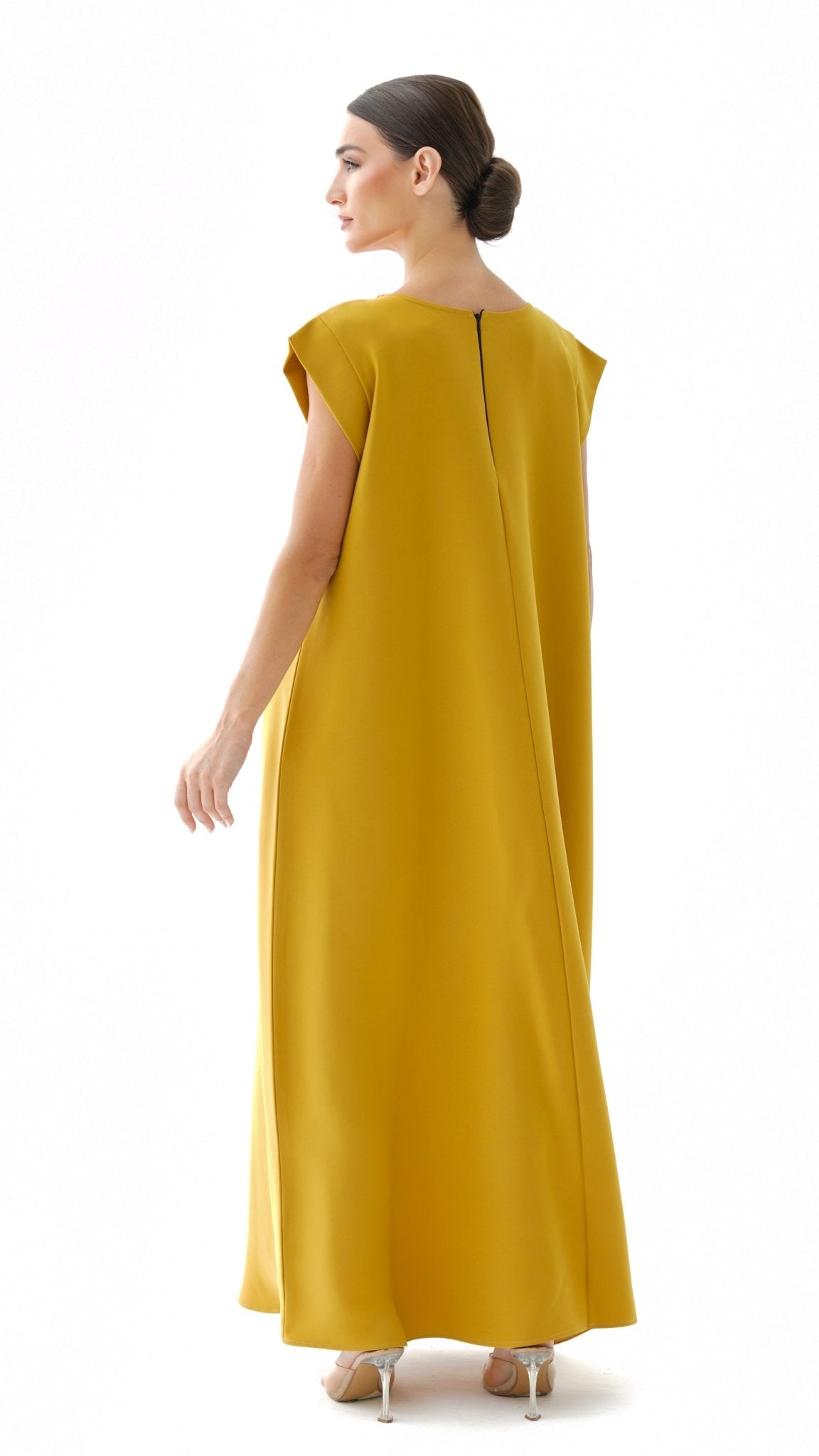 C 005 - 05 Premium Saffron Under Abaya Dress