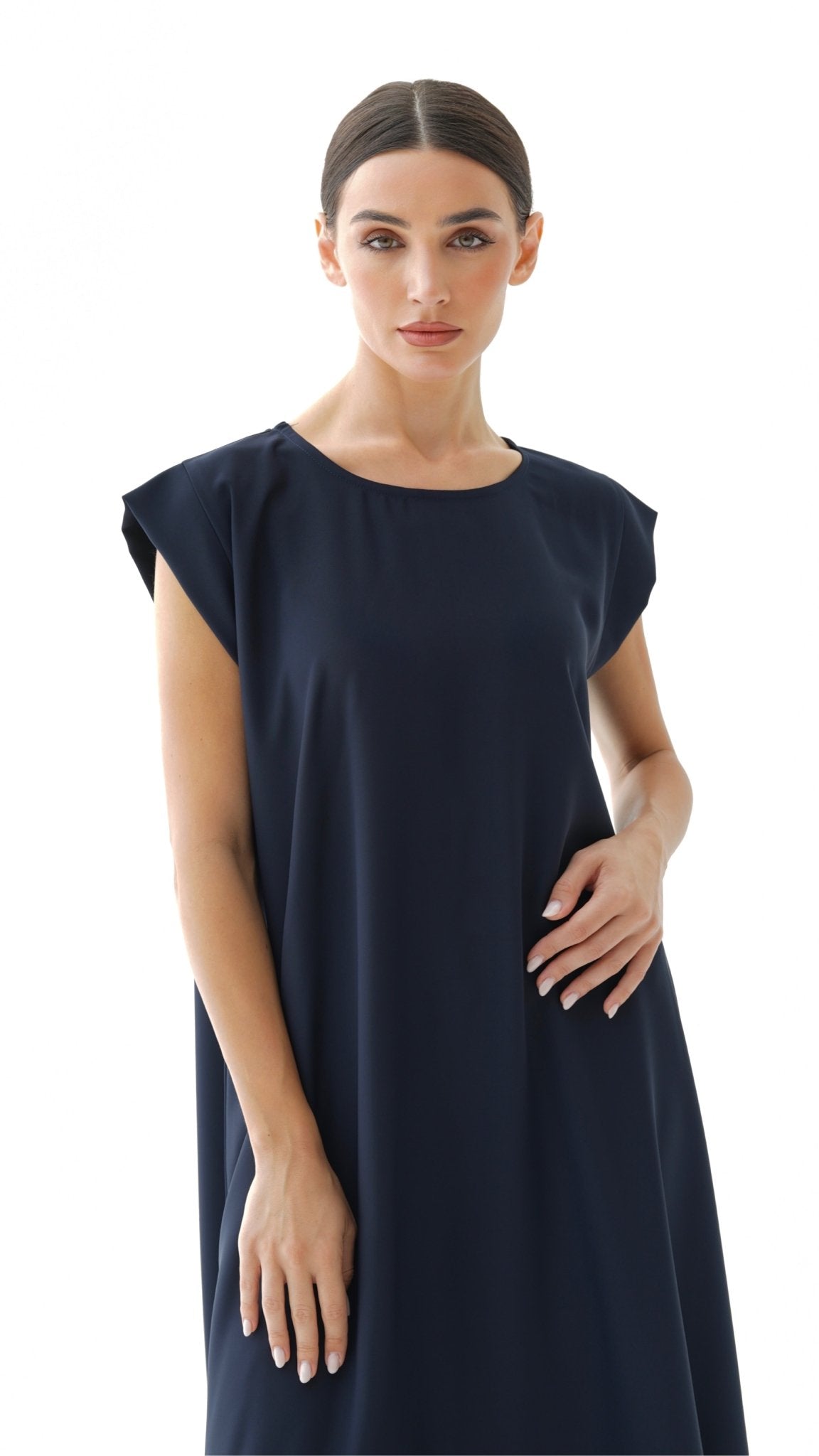 C 005 - 07 Premium Navy Blue Under Abaya Dress