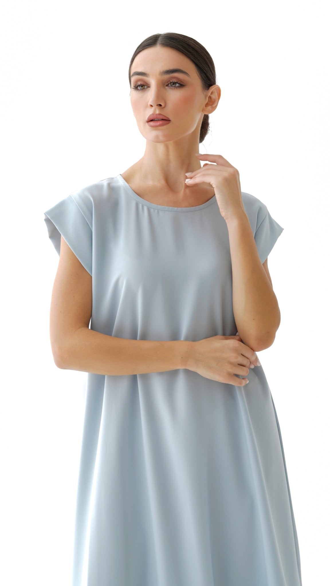 C 005 - 08 Premium Sky Blue Under Abaya Dress